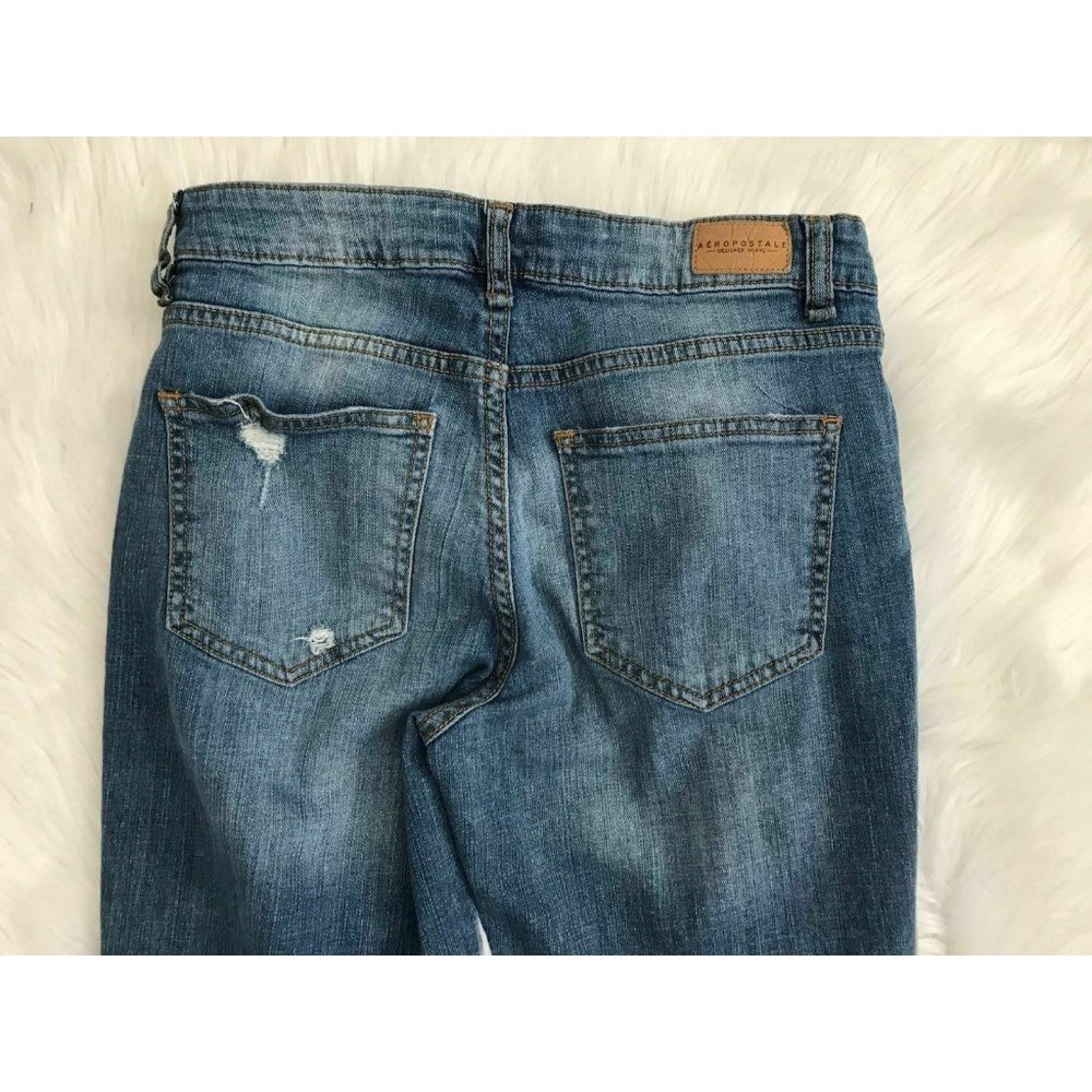 Aeropostale Skinny Slim Jeans 4R Distressed Womens - Picture 3 of 9